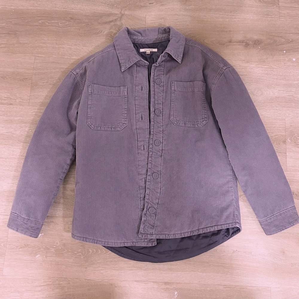purple corduroy jacket